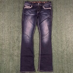 Rock Revival Jeans Women's Urban Mid Rise Bootcut Stretch Denim Size 30 36X36